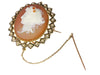 Broche Broche camée or, perles émail noir 58 Facettes 19176-0039