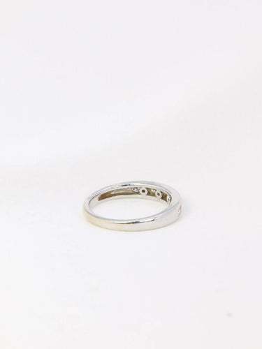 Bague 47.5 Demi-Alliance américaine diamants 0,18 ct 58 Facettes J110