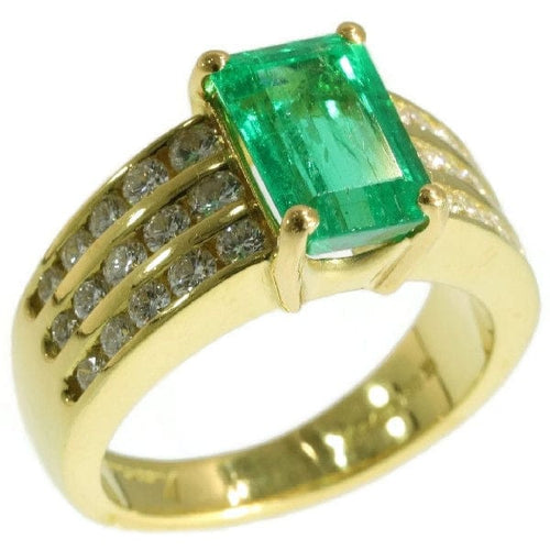 Bague 51 Bague Emeraude & Diamant 58 Facettes 13262-0119