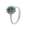 Bague 53 Bague Marguerite diamants et émeraude 58 Facettes 20520