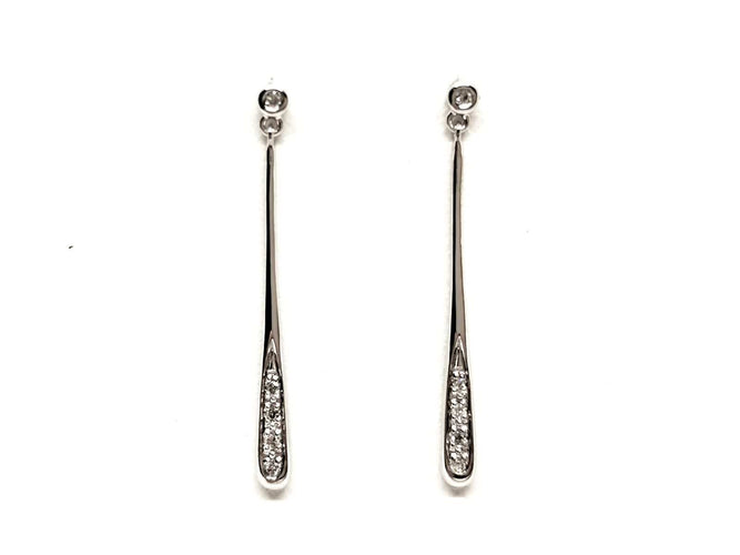 Boucles d'oreilles Boucles d'oreilles Pendantes Or blanc Diamant 58 Facettes 1692517CN