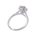 Bague 50 Solitaire platine, or blanc, diamant 2,30 cts. 58 Facettes 32182