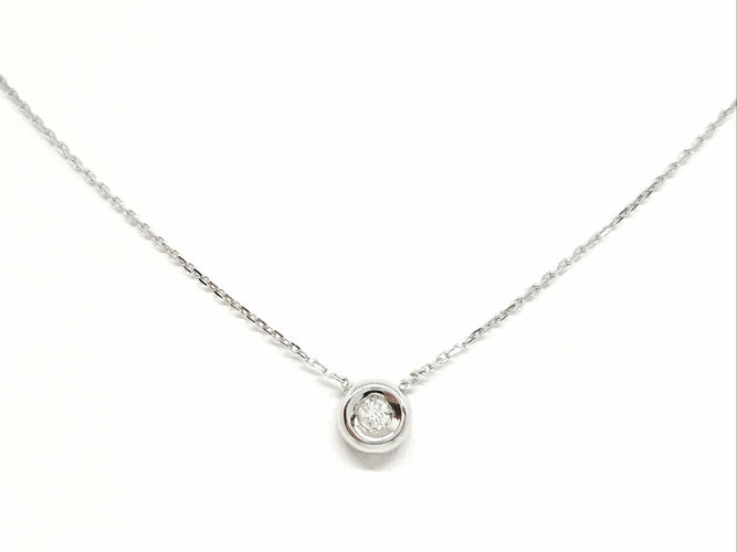 Collier Collier Or blanc Diamant 58 Facettes 578948RV