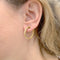 Boucles d'oreilles Créoles en or jaune et diamants. 58 Facettes 32410