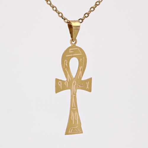 Pendentif Pendentif croix égyptienne en or jaune 58 Facettes CVP91