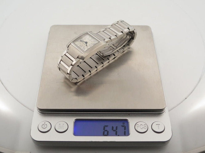 Montre montre CARTIER tank francaise pm 25 mm quartz acier 58 Facettes 257406