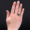 Bague 51 Bague ancienne grenat tsavorite et diamants en rose 58 Facettes 22-491