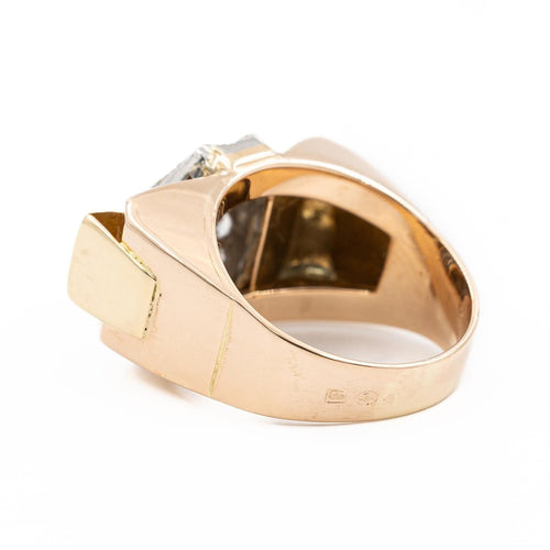 Bague 49 Bague Tank Or rose Diamant 58 Facettes 1986231CN