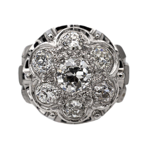 Bague 47 Bague Marguerite Or blanc Diamant 58 Facettes 2783564CN