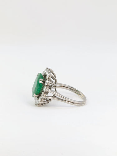 Bague Bague marguerite émeraude et diamants 58 Facettes 617