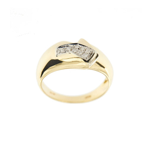 Bague 56 Bague bicolore diamants 58 Facettes 32713