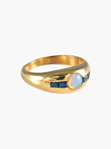 Bague Bague Jonc Opale Saphirs 58 Facettes