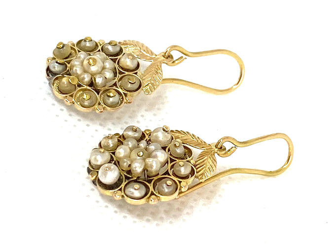 Boucles d'oreilles Dalmatian earrings, about 1830 58 Facettes