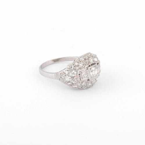 Bague Bague en platine et diamant des années 1930 58 Facettes 0