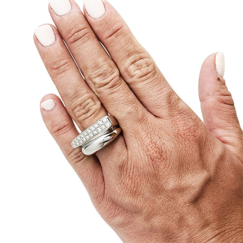 Bague 53 Bague Fred, "Success", en or blanc et diamants. 58 Facettes 31071