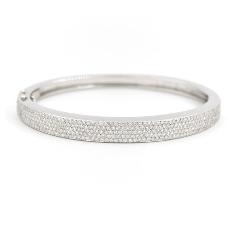 Bracelet Bracelet Jonc Or blanc Diamant 58 Facettes 1887740CN