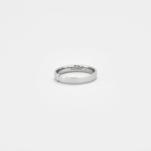 Bague 55 HERMES - Bague alliance Ever Kelly platine GM 58 Facettes