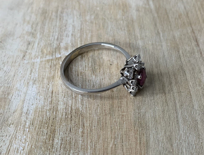 Bague Bague Marguerite Rubis et Diamant 58 Facettes 20400000334/U