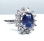 Bague 51 Bague marguerite saphir et diamants 58 Facettes AB152