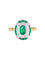 Bague 52 Bague style Art Déco diamants et émeraudes 58 Facettes