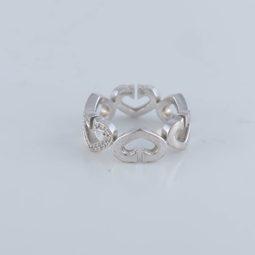 Bague 51 Cartier Bague cœur diamant 58 Facettes