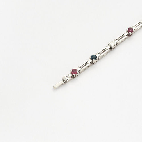 Bracelet Bracelet Diamants Saphirs Rubis 58 Facettes EL2-133
