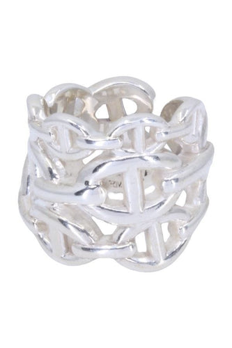 Bague HERMÈS - BAGUE CHAINE D'ANCRE ENCHAINÉE 58 Facettes 071491