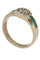 Bague 56 BAGUE MODERNE ÉMERAUDES ET DIAMANTS 58 Facettes 041141