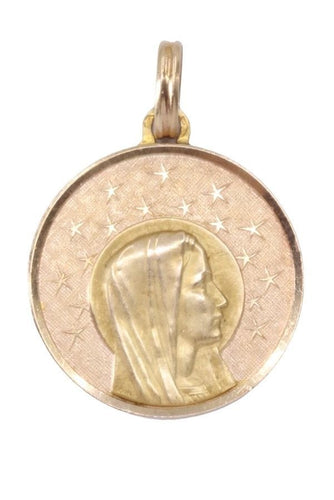 Pendentif MÉDAILLE VIERGE ANCIENNE 58 Facettes 074261