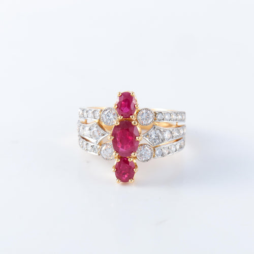 Bague 53 Bague rubis diamant 58 Facettes