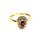 Bague 54 Bague or jaune diamants rubis 58 Facettes V43