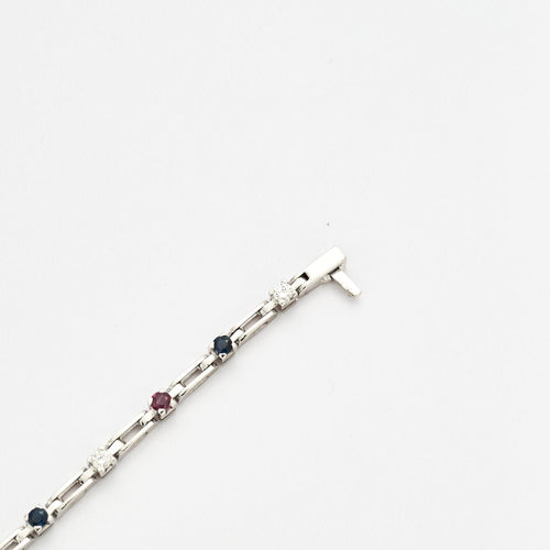 Bracelet Bracelet Diamants Saphirs Rubis 58 Facettes EL2-133