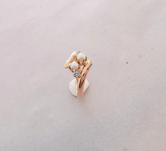 Bague Bague Ancienne Toi et Moi Or rose & Diamants 58 Facettes AA 1418