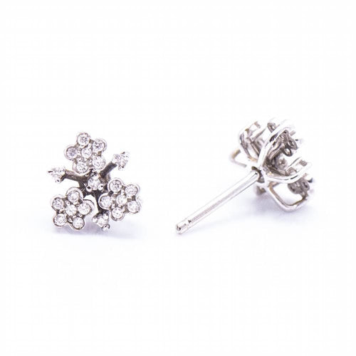 Boucles d'oreilles Boucles d'oreilles PASQUALE BRUNI Or blanc fleur de Diamants 58 Facettes D360382CS