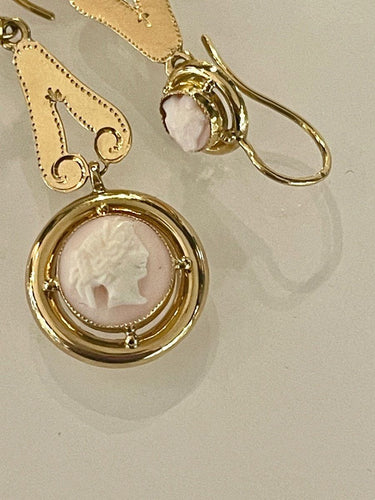 Boucles d'oreilles Pendants d'Oreilles En Or Et Camées 58 Facettes 994026