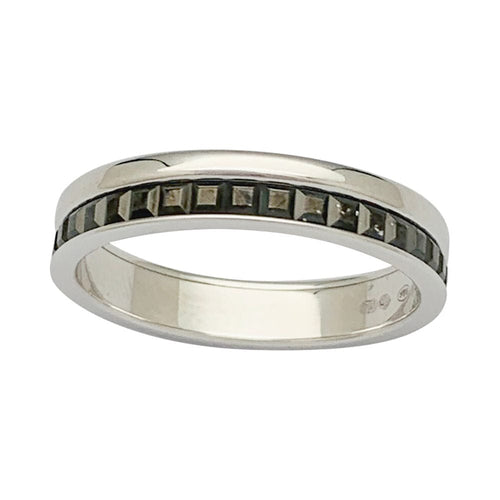Bague 53 Alliance Boucheron,"Quatre Black Edition", or blanc, PVD noir. 58 Facettes 31918