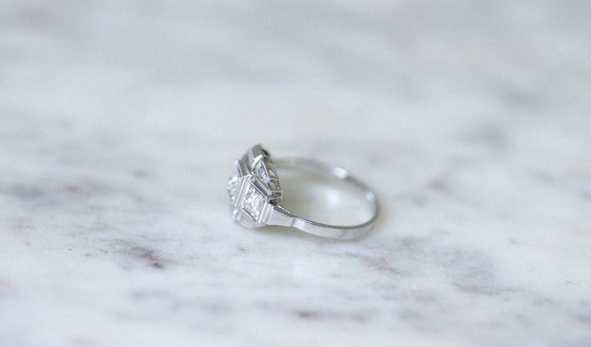 Bague Bague Art Déco diamants 58 Facettes