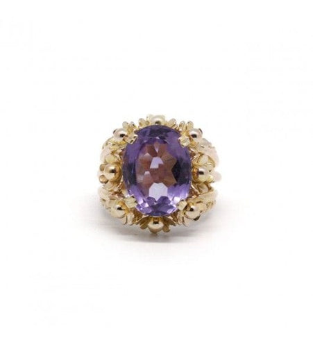 Bague 56 / Jaune / Or 750 Bague Améthyste 58 Facettes 190368R