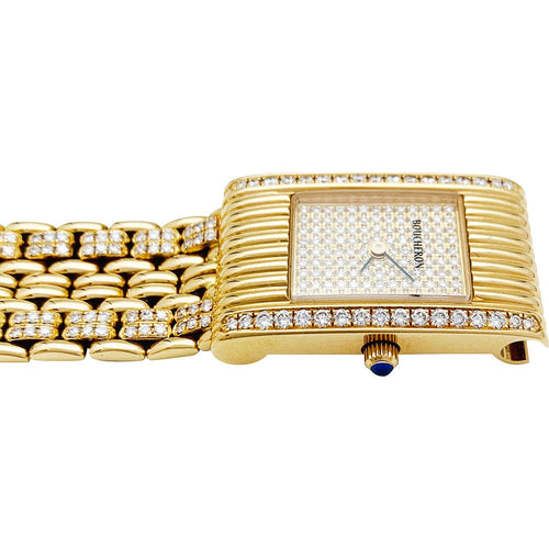 Montre Montre Boucheron "Reflet" or jaune et diamants. 58 Facettes 30779