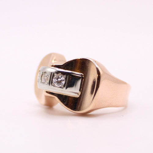 Bague Bague Tank or jaune Trilogie de diamants 58 Facettes