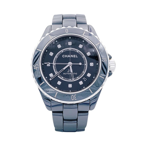 Montre Montre Chanel J12 céramique noire, diamants. 58 Facettes 33111