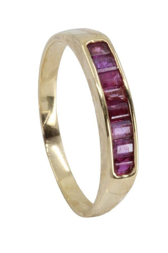 Bague DEMI-ALLIANCE RUBIS 58 Facettes 059631