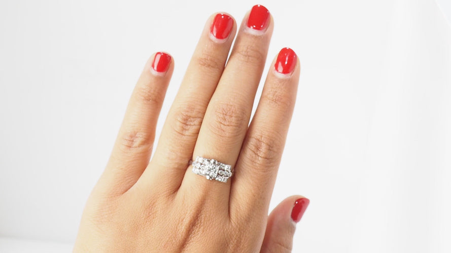 Bague 58.5 Bague Art Déco en platine et diamants 58 Facettes 32019