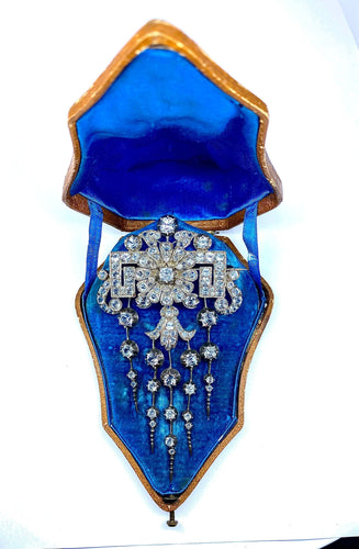 Broche Broche à pampilles détachables argent et pierres blanches 58 Facettes AB280