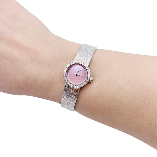 Montre Montre Dior, "La Mini D de Dior Satine", acier, diamants, nacre. 58 Facettes 32273