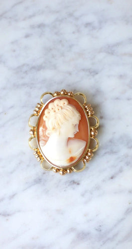 Broche Broche deux ors et camée coquille 58 Facettes