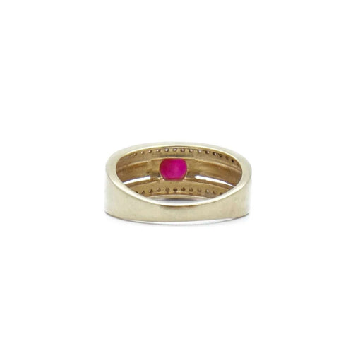 Bague 52.5 Bague bandeau 2 Ors Rubis Diamants 58 Facettes REF2213-11