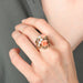 Bague Or Jaune / Corail / 54.5 BAGUE "ROSE" OR, PERLE & CORAIL 58 Facettes BO/220026/27