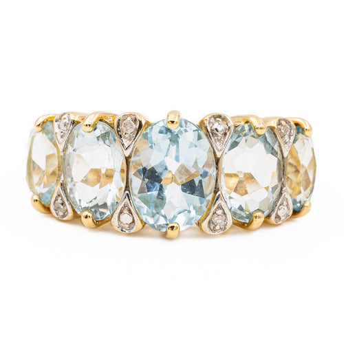 Bague 53 Bague Bandeau Or jaune Topaze 58 Facettes 2112644CN