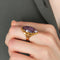 Bague 49.5 / Or Jaune / Améthyste BAGUE MARQUISE "FANTASY" OR & AMETHYSTE 58 Facettes BO/220018 RIV